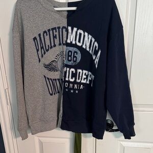 Gray and Navy Graphic Men’s Sweater